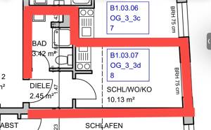 1-Zimmer Apartment in zentraler Lage am Bahnhofsplatz in Oldenburg - ideal für Pendler – 26122 Oldenburg – Vorschaubild 4
