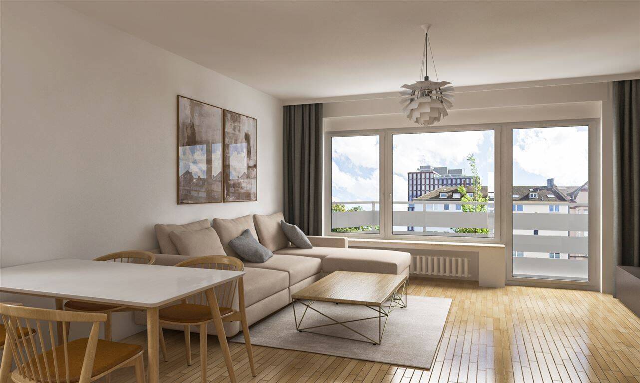 Frisch sanierte 3-Zimmer-Wohnung mit zwei Balkonen in Düsseldorf-Golzheim – Düsseldorf – Vorschaubild 2