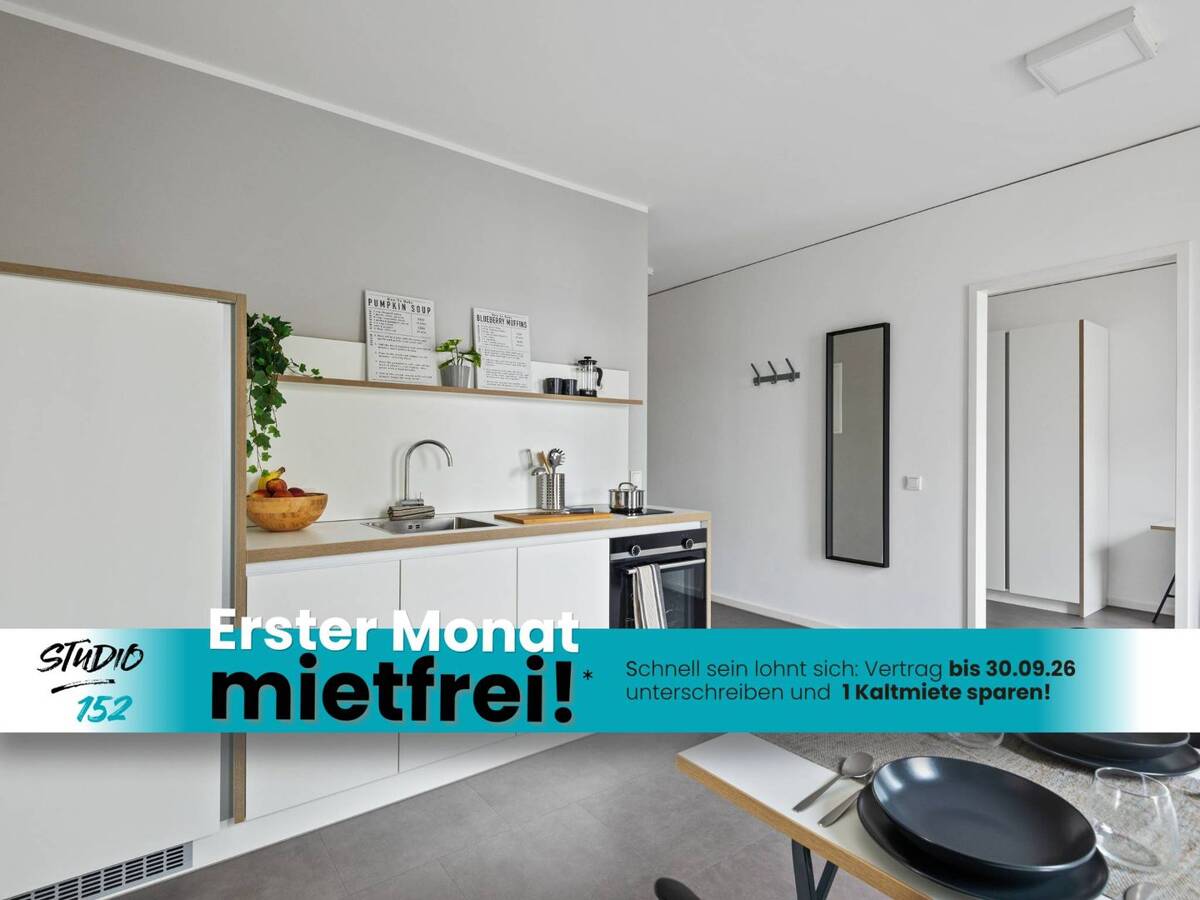 STUDENTS ONLY: Studio 152 - modernes Zimmer in einer 2er-WG mit EBK, ALL-IN-MIETE, UVM. im Wiesbadener Rheingauviertel – 65197 Wiesbaden – Bild 1 von 9