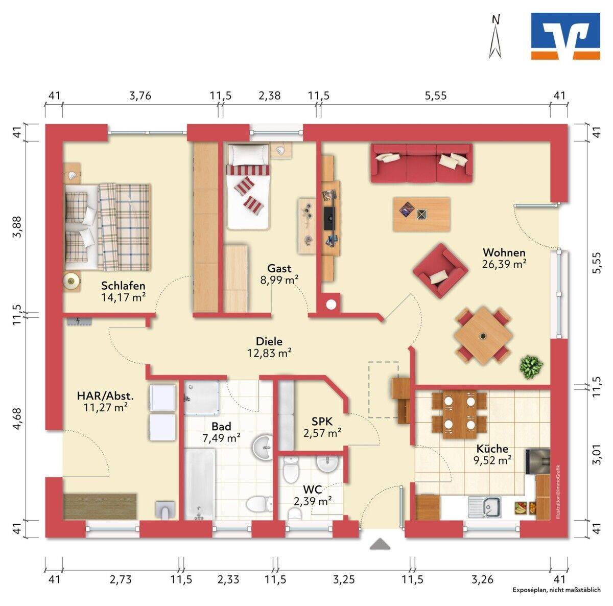 Bungalow in herrlicher Lage an der Oste in Gräpel – Estorf – Vorschaubild 3