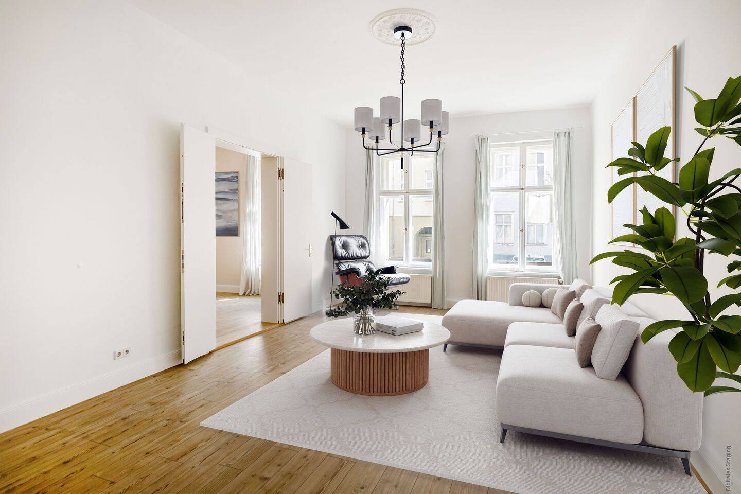 Geschmackvolle Altbauwohnung im nicht einsehbaren Hochparterre in zentraler, ruhiger Lage im beliebten Dichterviertel von Berlin-Mitte – Berlin – Bild 1 von 9