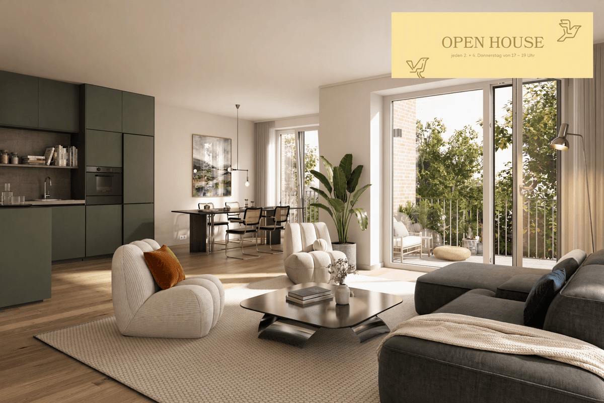 OPEN HOUSE Do., 27.8., 17-19 Uhr! Ottensen: 4 Zimmer, 2 Loggien & urban luxury über den Dächern – 22763 Hamburg – Bild 1 von 9