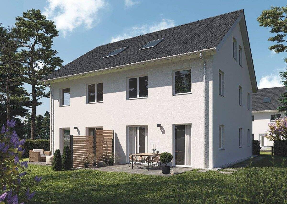 Schlüsselfertige Doppelhaushälfte in Fürth-Stadeln – modernes Familienwohnen mit Garten und KfW-55-Standard – 90765 Fürth – Bild 1 von 7