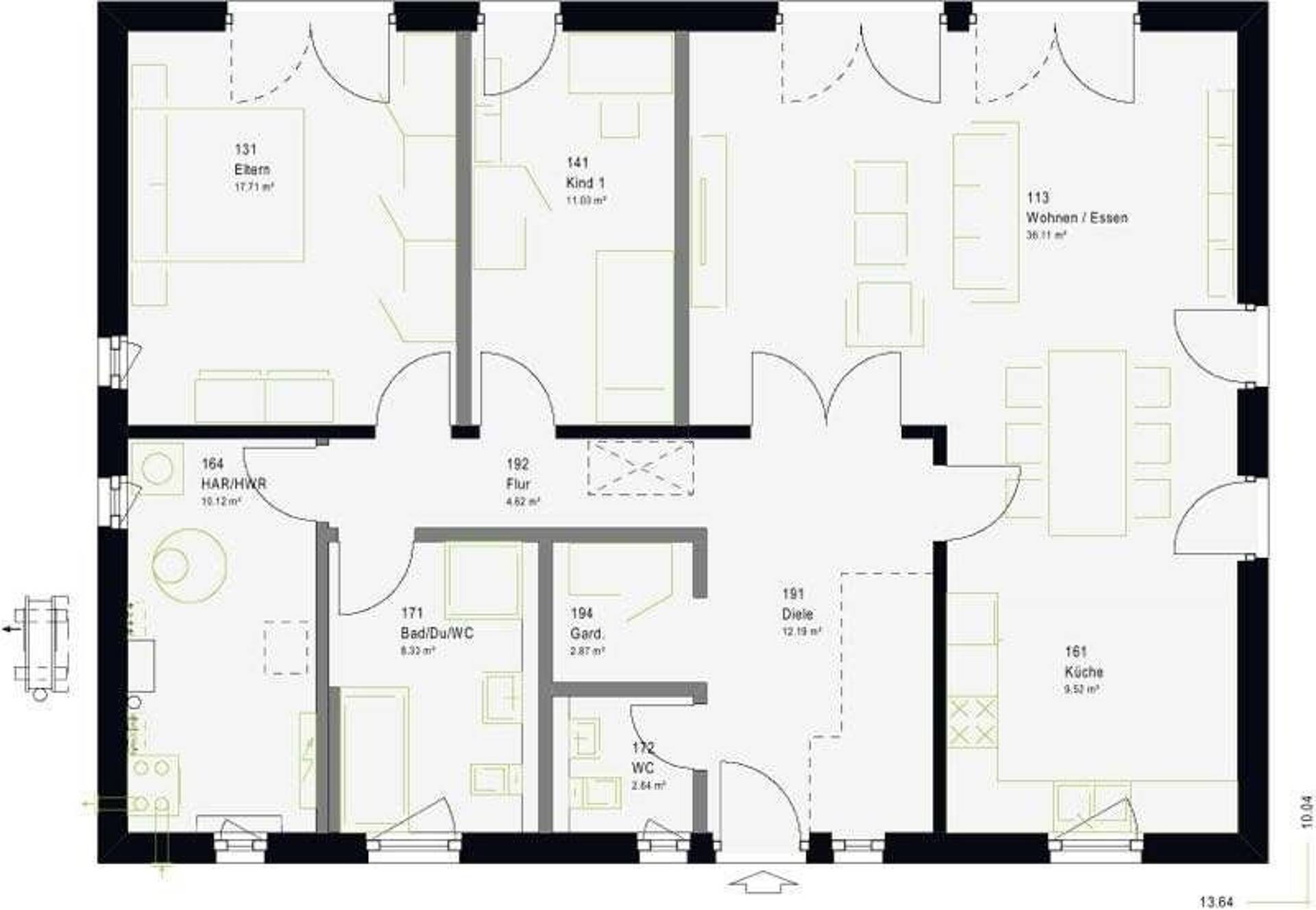 Bungalow in 17309 Pasewalk mit 115 m² kaufen
