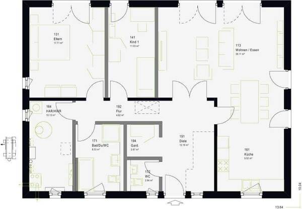 Bungalow in 17309 Pasewalk mit 115 m² kaufen