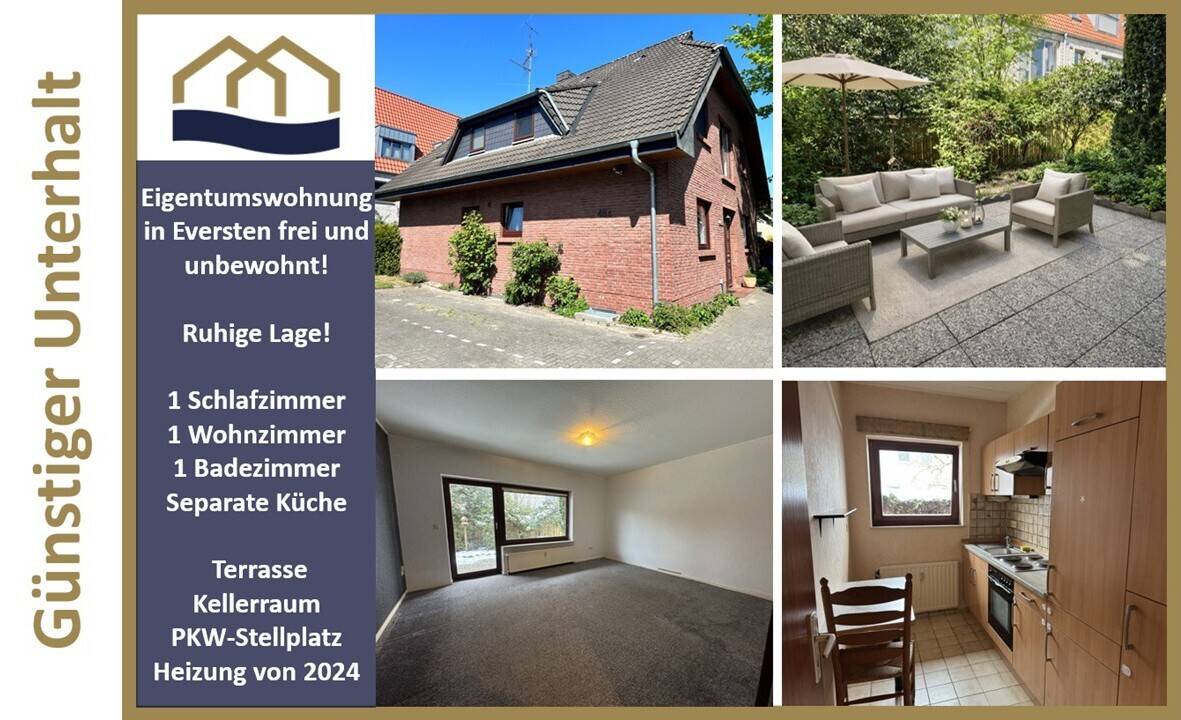 Gut gepflegt und flexibel zu nutzen: Freie 2-Zimmer Eigentumswohnung in zentraler Lage von Eversten