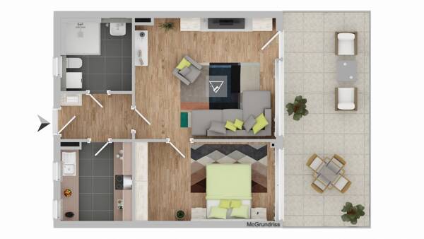 Dachgeschosswohnung in 99096 Erfurt mit 60,67 m² kaufen