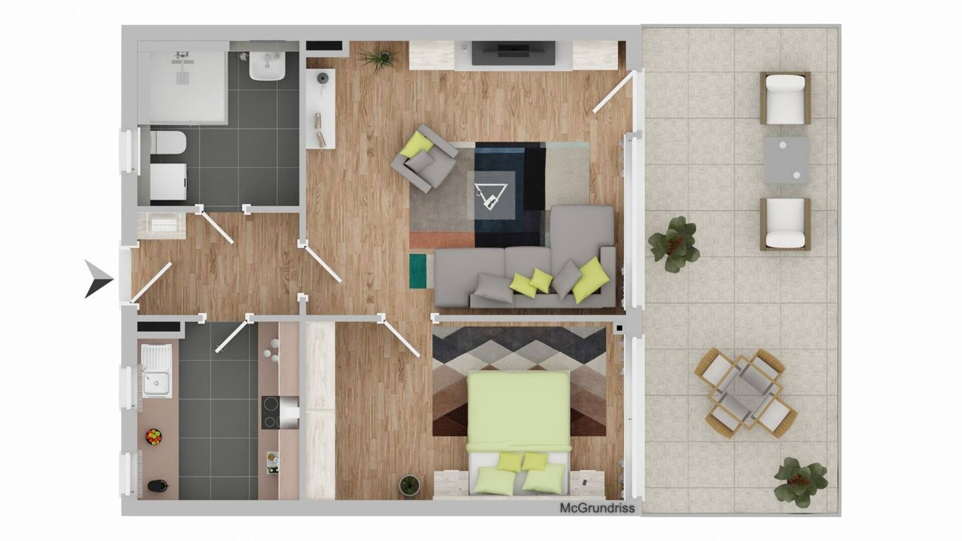 Dachgeschosswohnung in 99096 Erfurt mit 60,67 m² kaufen