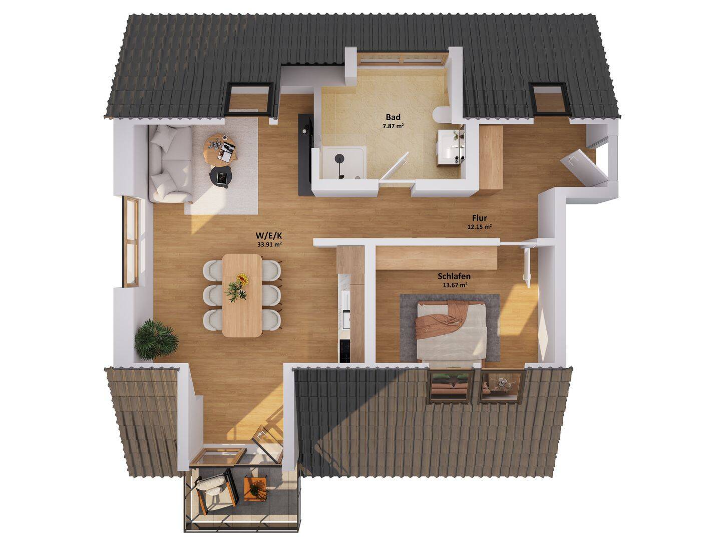Neubau-Highlight in Moosach: Stilvolle 2-Zimmer-Wohnung mit Balkon – München – Vorschaubild 5