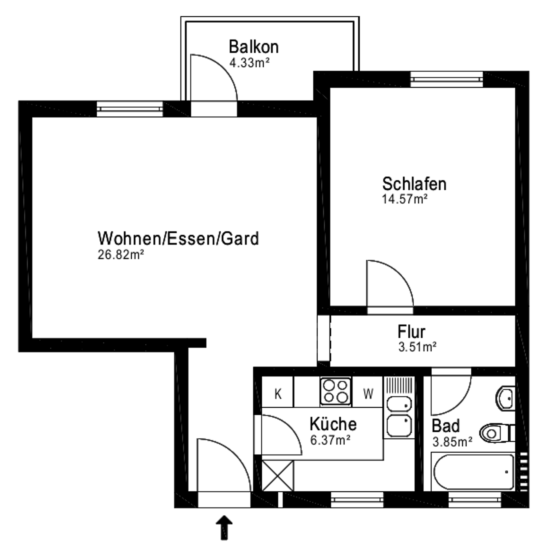 Terrassenwohnung in 51067 Köln mit 54 m² kaufen