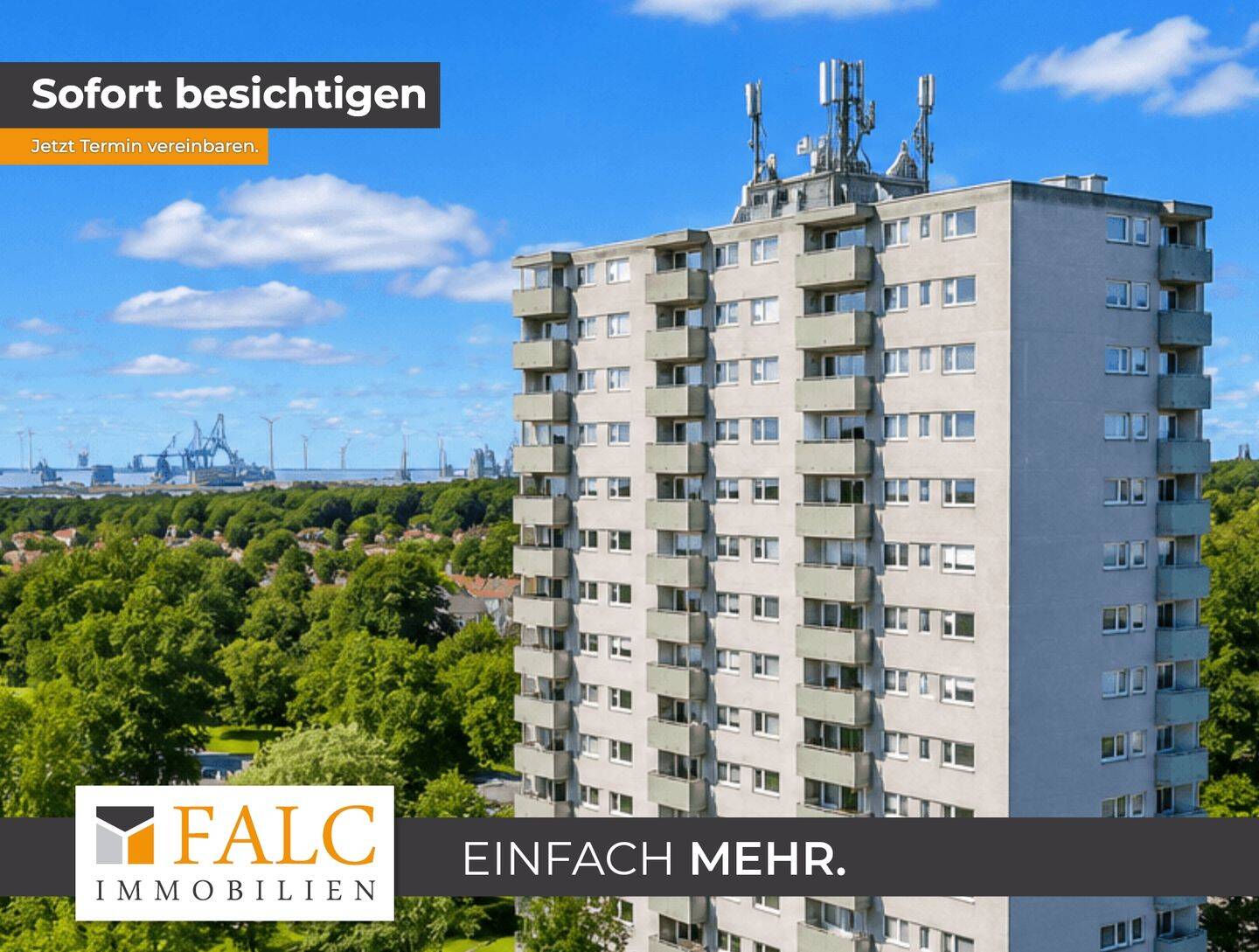 Über den Dächern von Bremerhaven - 3 Zimmer mit traumhaftem Ausblick