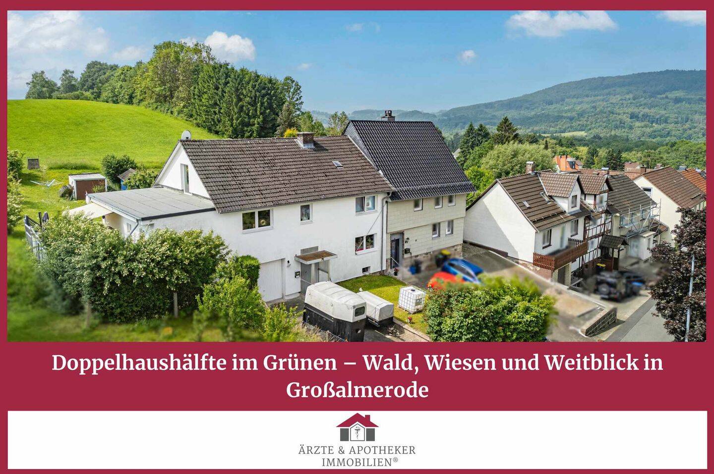 Doppelhaushälfte im Grünen - Wald, Wiesen und Weitblick in Großalmerode – Großalmerode – Bild 1 von 9