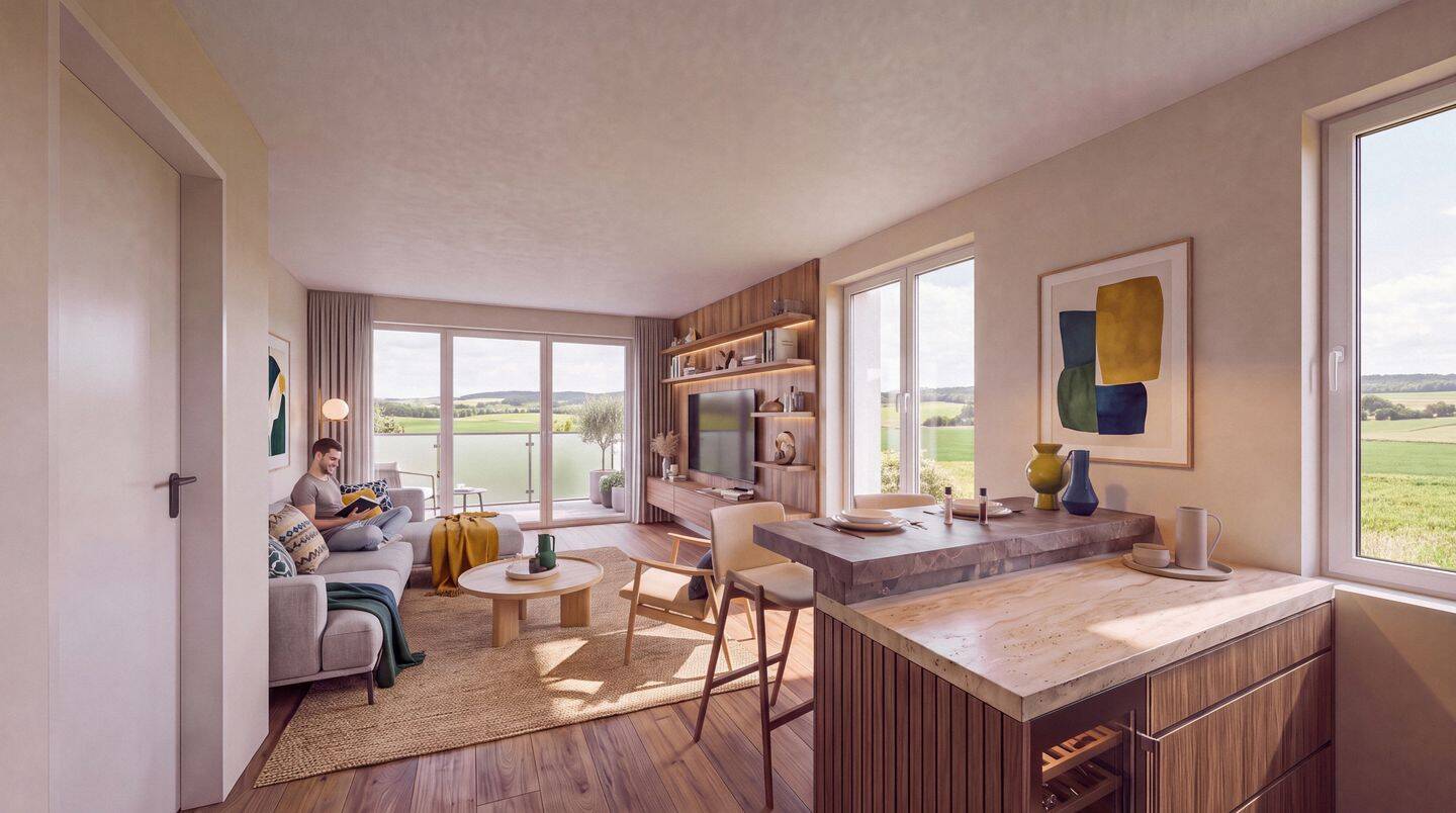 Moderne QNG 2-ZI Neubauwohnung mit Balkon 1.OG - hohe Steuervorteile & KfW Finanzierung ab 1.60% p.a