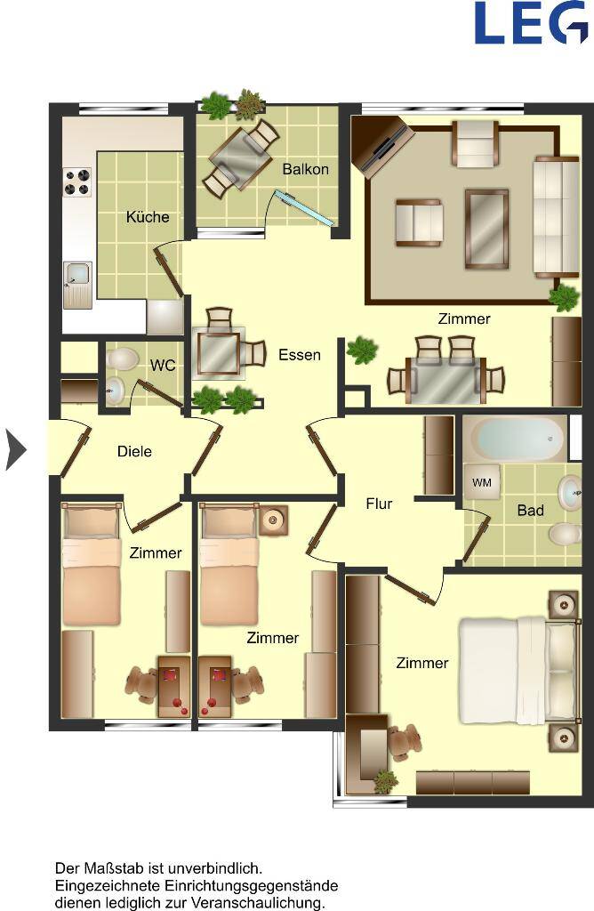 4 Zimmer Wohnung mit Balkon sucht neuen Mieter – Düsseldorf – Vorschaubild 2