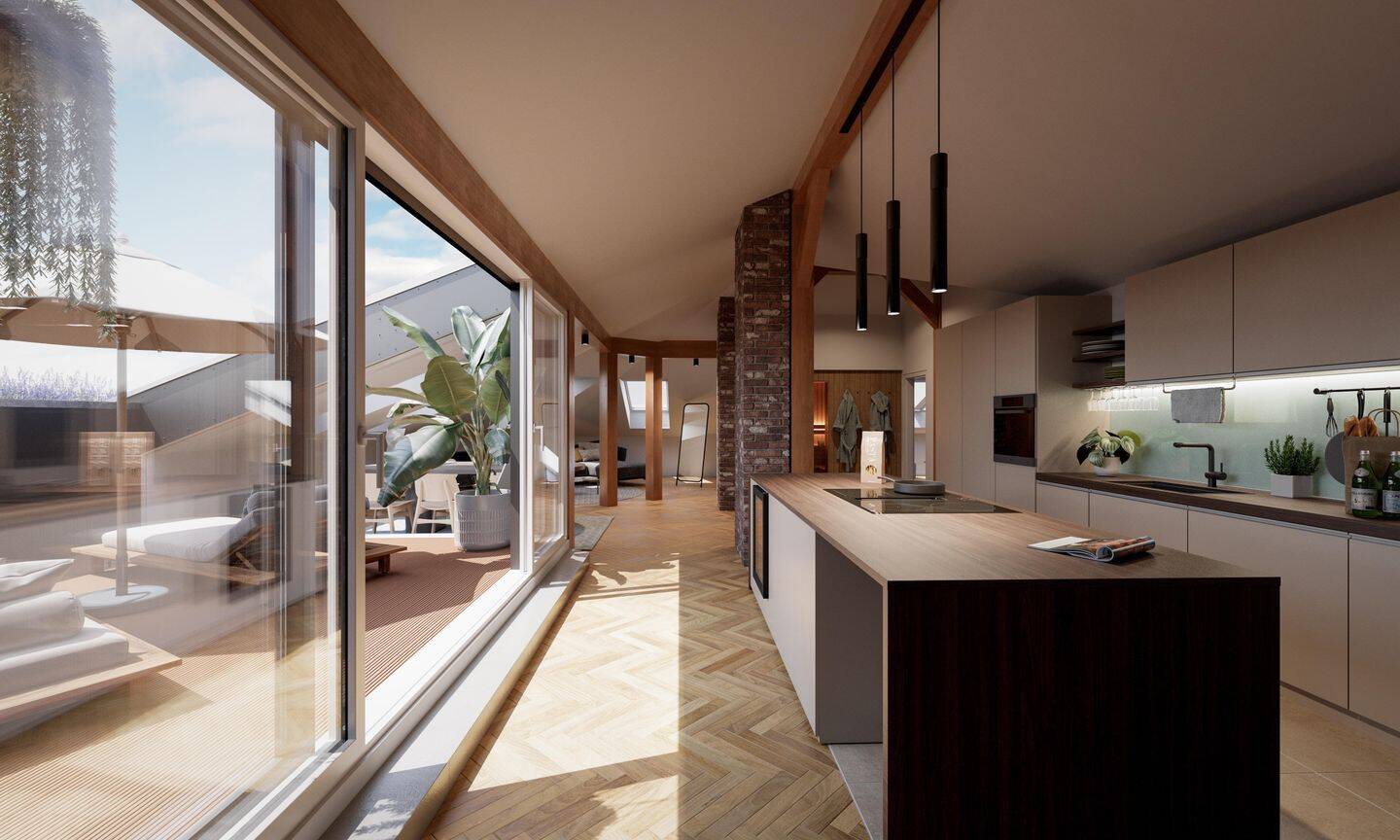 160qm exklusives Penthouse mit Sauna und Terrasse im Bergmannkiez – Berlin – Vorschaubild 5