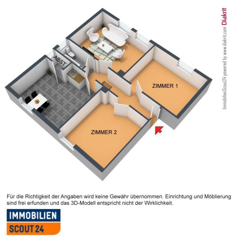 Helle 3-Zimmer-Wohnung in beliebter Lage von Wuppertal Elberfeld – Wuppertal – Vorschaubild 2