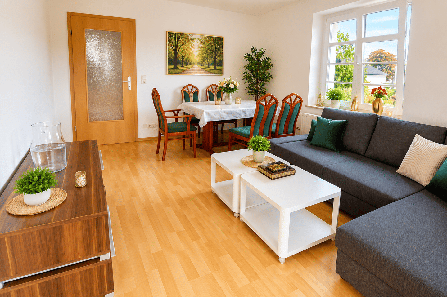 Helle, voll möblierte 2-Zimmer-Untermiete mit Balkon, Stellplatz & 1000 Mbit/s Internet – Chemnitz – Bild 1 von 9