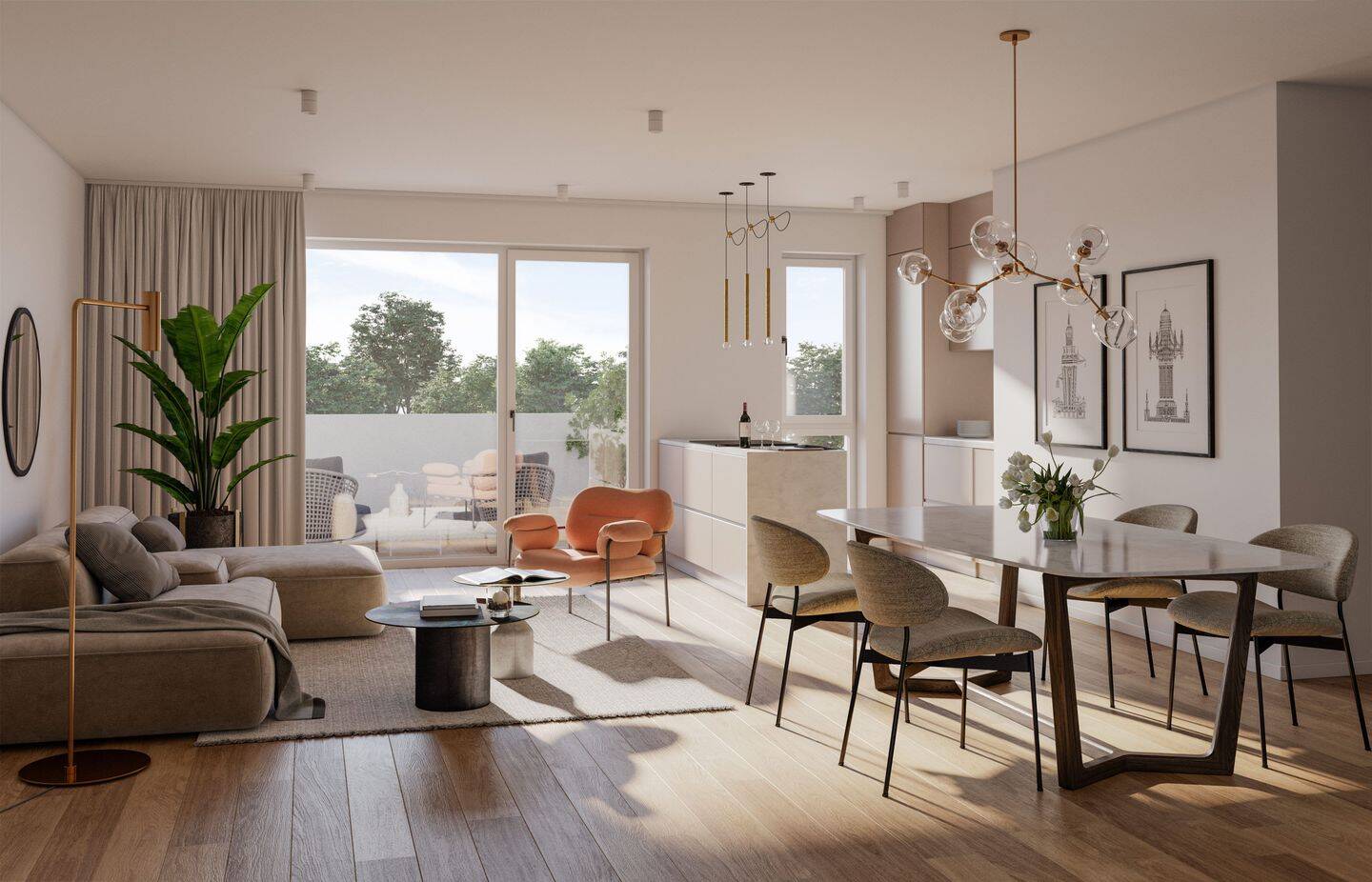 NEUBAUPROJEKT LANGE 30 - Stilvolle 3-Raum-Wohnung mit Balkon und hochwertigem Parkettboden