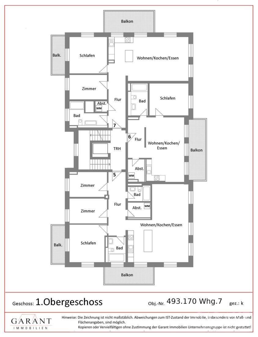 3 Zimmer-Wohnung mit zwei Balkonen, Erstbezug in Leutzsch – Leipzig – Vorschaubild 3