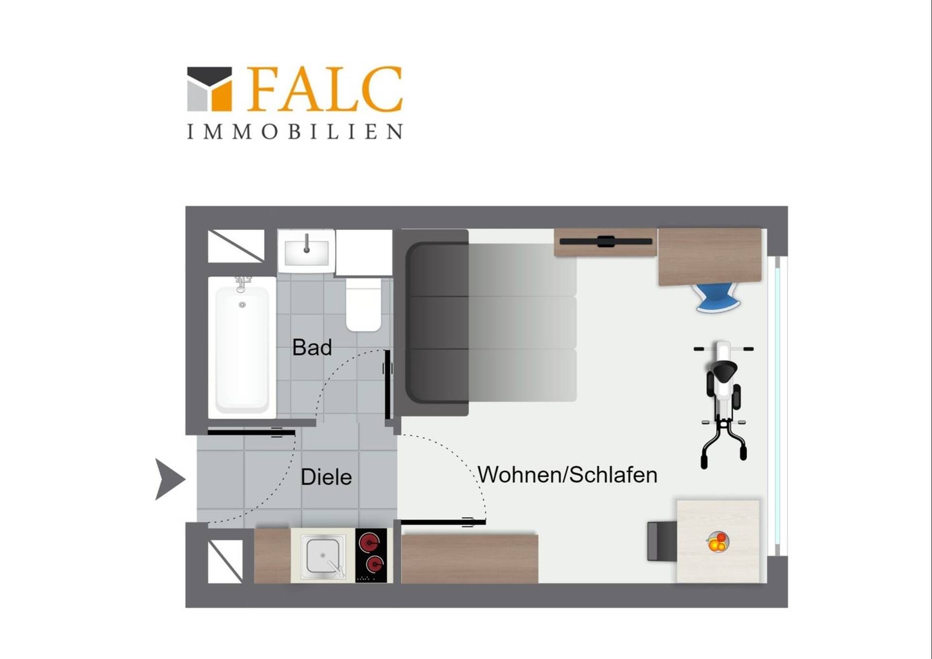 Etagenwohnung in 50823 Köln mit 22 m² kaufen