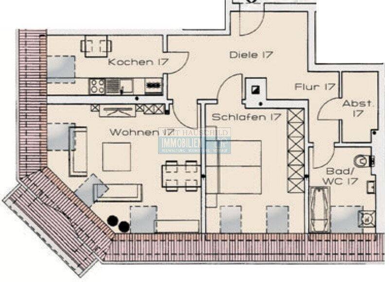 Ganz oben! + 2 Zimmer im Dach + Parkett + Eckwohnzimmer + Tageslichtbad mit Wanne & Fußbodenheizung – Leipzig – Vorschaubild 6