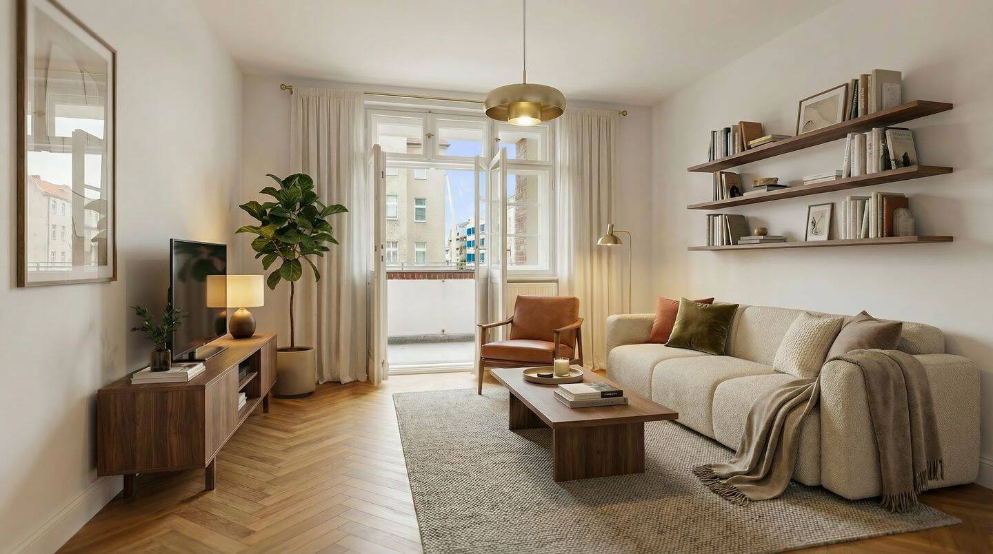 EIN ZUHAUSE MIT GESCHICHTE: 3-ZIMMER-WOHNGLÜCK MIT LOGGIA IN DER HISTOR. SIEDLUNG BIRKENWÄLDCHEN – Berlin – Bild 1 von 9