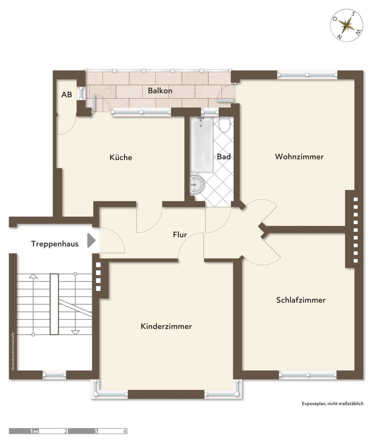 Frisch gestrichene 3-Zimmer-Wohnung im 1. OG! – Bremerhaven – Vorschaubild 8
