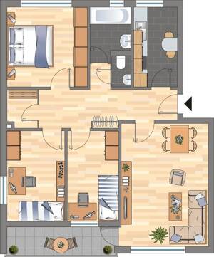 Schöne 4-Zimmer-Wohnung in Kiel Mettenhof – 24109 Kiel – Vorschaubild 4