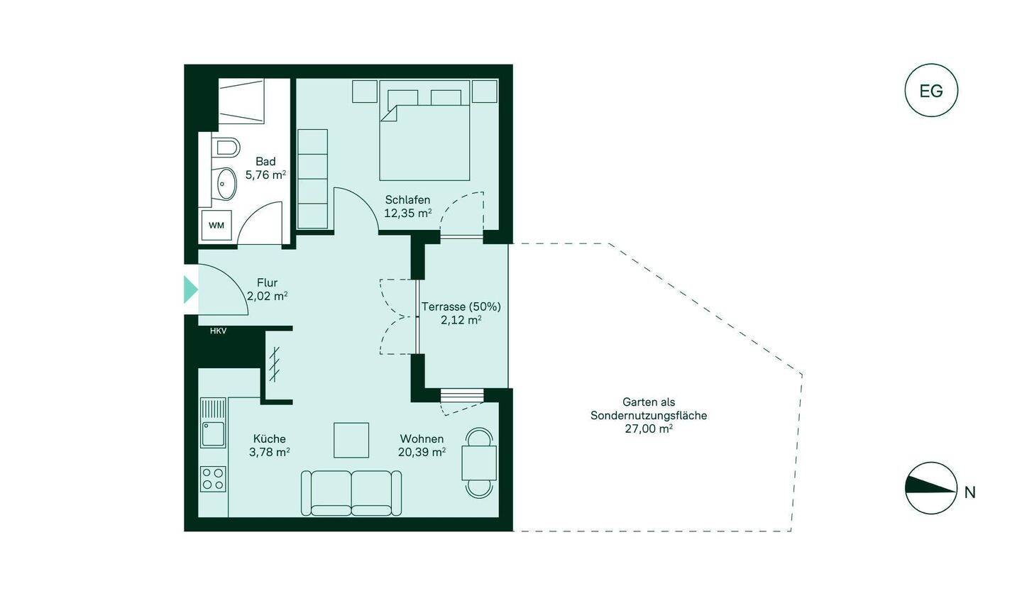 Wohnung mit Terrasse und privatem Garten – Berlin – Vorschaubild 6