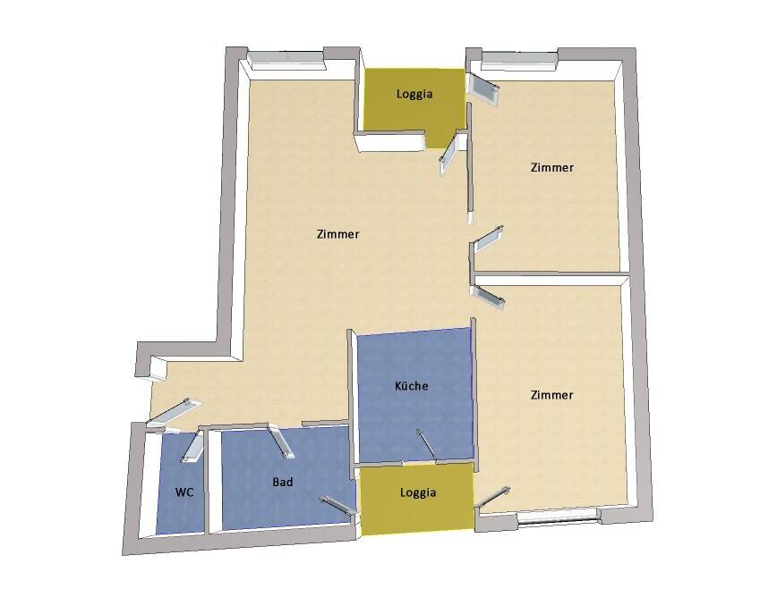 IMMOBERLIN.DE - Spitzenlage in der City! Exzellente Wohnung mit Südloggia – Berlin – Vorschaubild 4