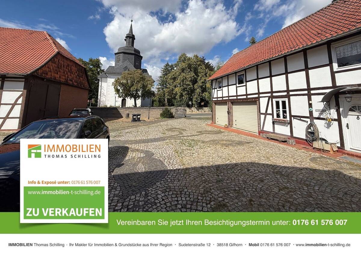Historischer Fachwerkhof an der Schlosskirche von Salder – 38229 Salzgitter – Bild 1 von 9