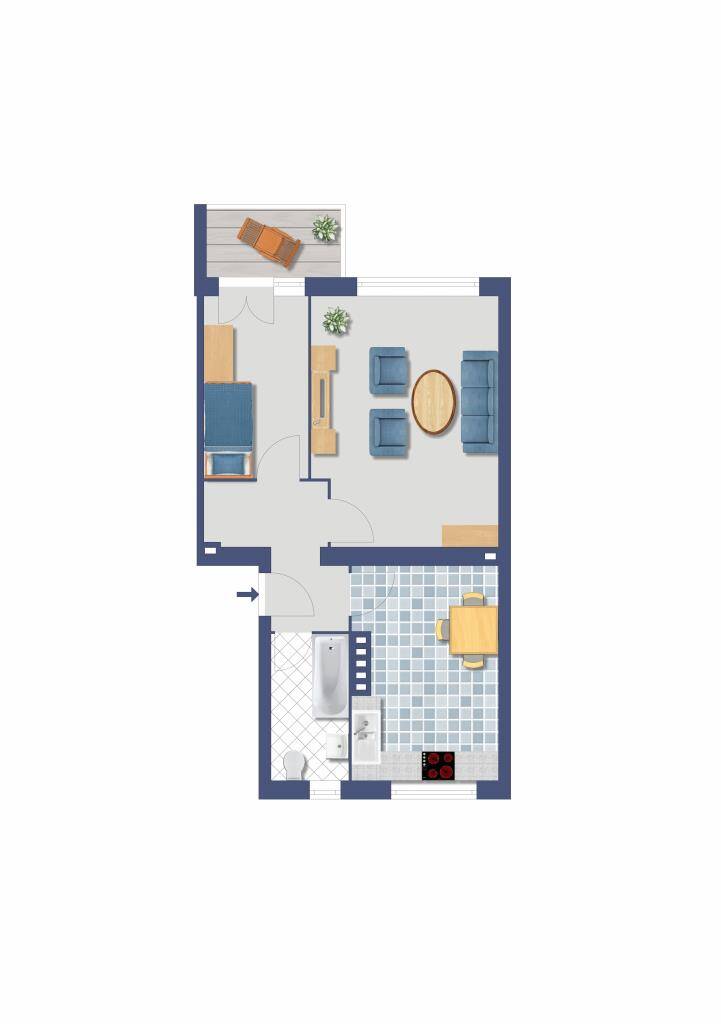 vermietete 2-Zimmer-Wohnung in zentraler Tegel-Lage – Berlin – Vorschaubild 5