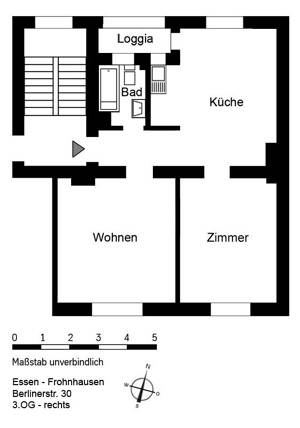 2-Zimmer-Wohnung in Essen Frohnhausen , einzugsbereit! – 45145 Essen – Vorschaubild 8