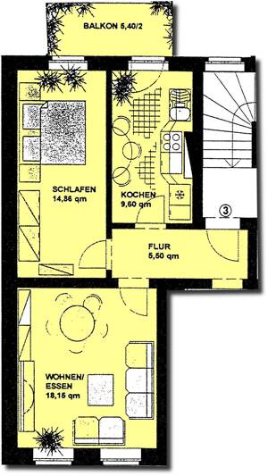 Ab 1.10.! Charmante 2-Raumwhg. mit Balkon und Stellplatz! – 8060 Zwickau – Vorschaubild 2