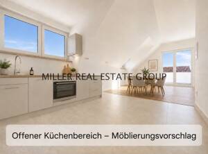 Exklusive Neubau-Dachgeschosswohnung in Ingolstadt-Unterhaunstadt - ca. 116 m², Erstbezug, KfW 55 & zwei separat nutzbare Wohnbereiche! – 85055 Ingolstadt – Vorschaubild 2