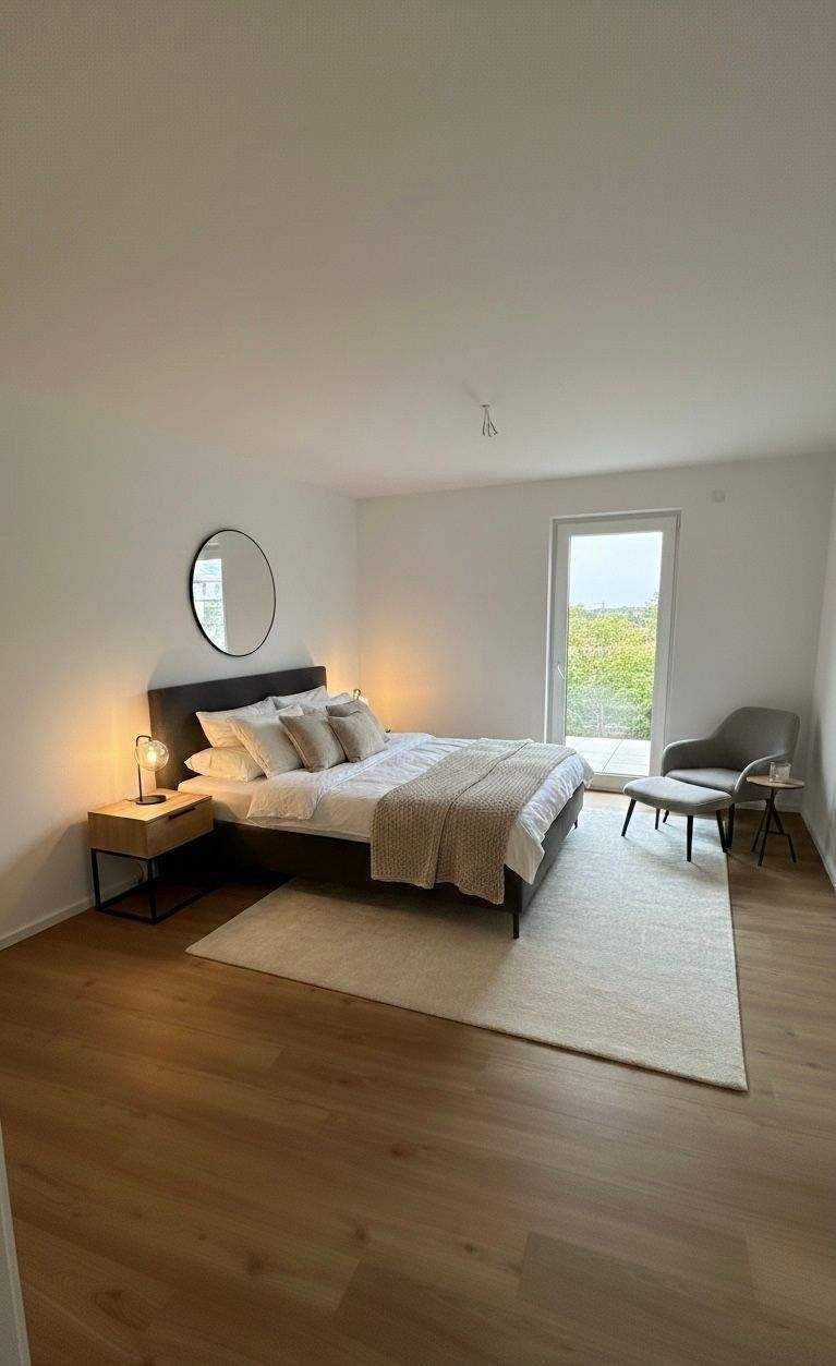 Modernes Wohnen im Erstbezug: 3 Zimmer, Einbauküche, eigener Garten und Tiefgaragenstellplatz – Frankfurt am Main – Vorschaubild 2