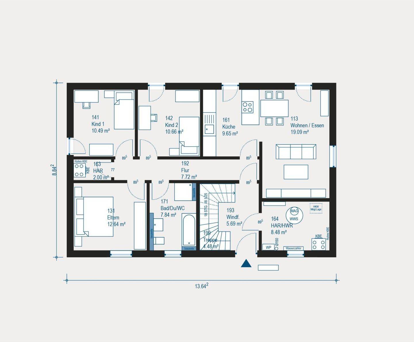 Generation 2 Haus - Flexibles Wohnen trifft auf zeitloses Design – Durmersheim – Vorschaubild 5