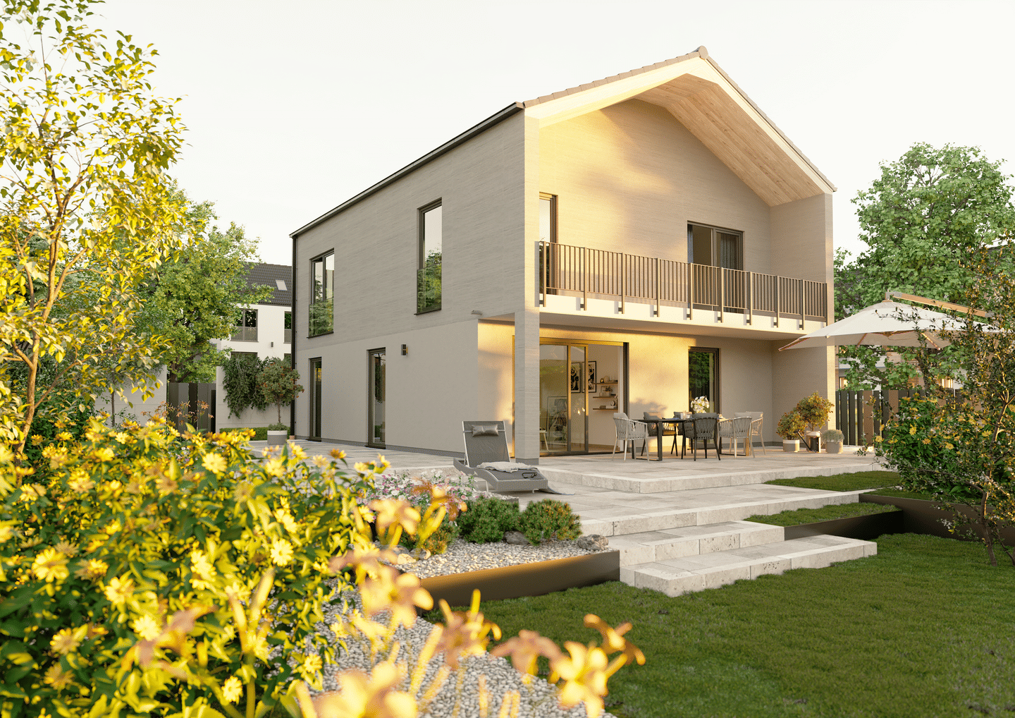 Haus mit Balkon und Terrassenüberdachung , Preis inkl. Grundstück, massiv – Serrig – Bild 1 von 8