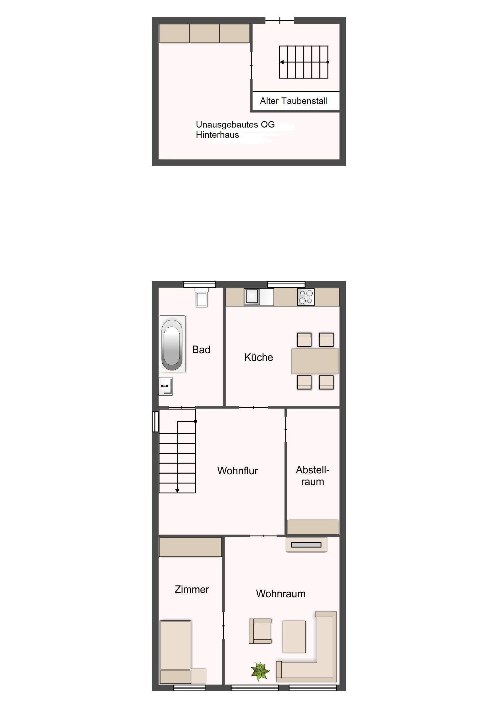 Großzügig Wohnen in Gronau´s Altstadtkern - Potenzialreiches Vorder- UND Hinterhaus inkl.Innenhof, Garage und Gartengrundstück an der Leine – Gronau – Vorschaubild 7