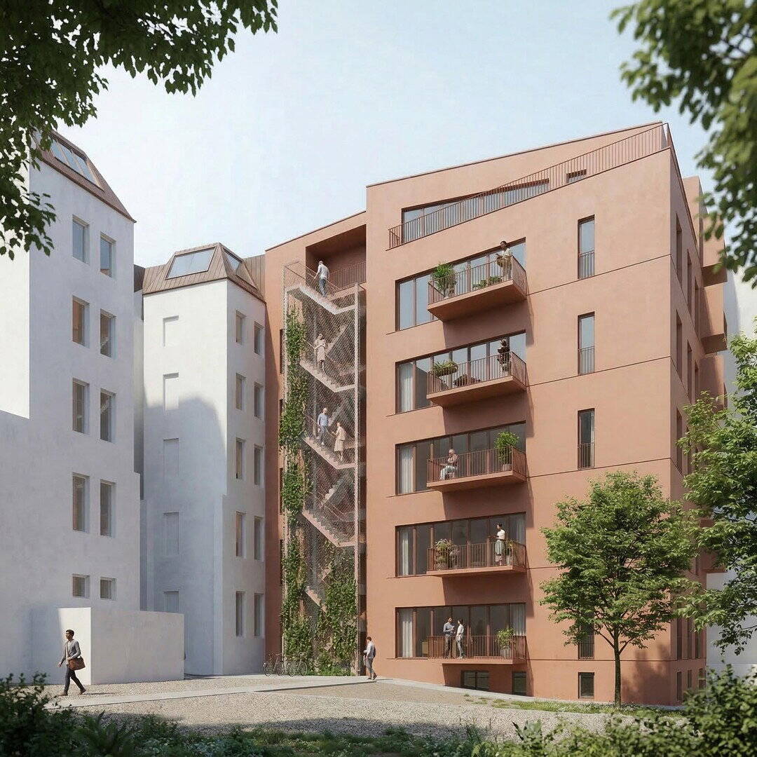 Baugruppe am Schloss Charlottenburg mit über 100 m² Gemeinschaftsflächen im Dach