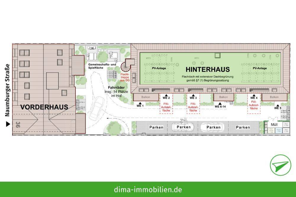 KfW-40-Neubau mit QNG! Herrliche 3RW im Hinterhaus mit großem Balkon, HWR, Masterbad, Aufzug u.v.m. – Leipzig – Vorschaubild 3