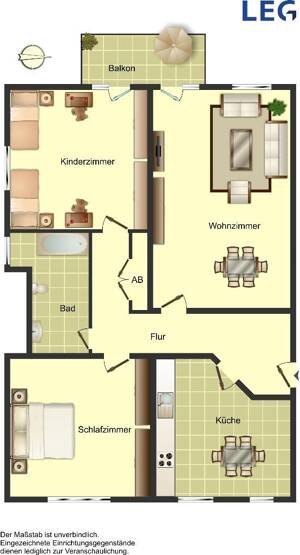 Demnächst frei! 3-Zimmer-Wohnung in Oelde mit Garten