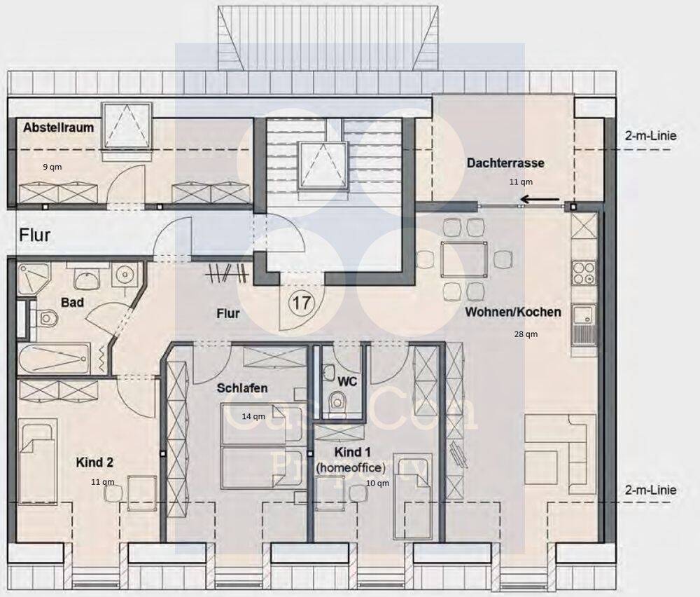 // energieeffizienter Erstbezug // 4 ZIMMER + TERRASSE + EBK + SP // – Leipzig – Vorschaubild 3
