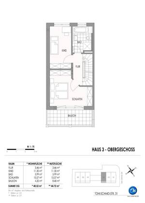 Jetzt Baubeginn! Neubau: attraktives Eck-Stadthaus - schlüsselfertig! - realgeteilt - Baubeginn im Frühjahr – 81825 München – Vorschaubild 7