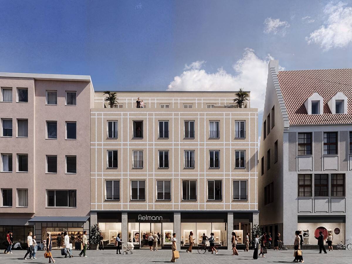 Bestlage in Augsburg - Neubau 3-Zi.-Wohnung mit französischem Balkon direkt am Stadtmarkt