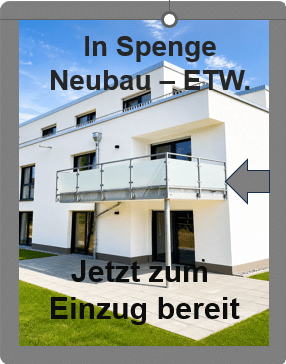 In SPENGE: 3 Zi. Neubau - ETW. Jetzt zum Einzug bereit. Mit Südbalkon. – Bielefeld – Bild 1 von 6