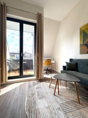 ERSTBEZUG - TOP-LAGE F'Hain | AUFDACHTERRASSE + LOGGIA | EBK | OFFENES STUDIO-APT. | MÖBLIERT | LIFT – 10245 Berlin – Vorschaubild 8