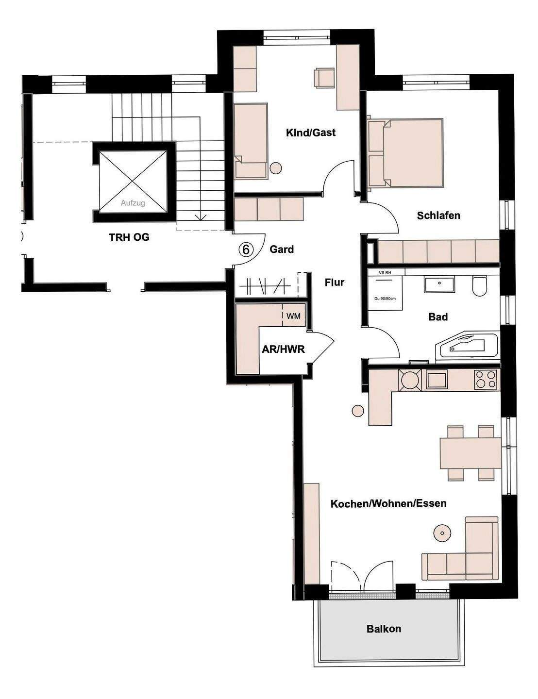 Helle u. freundliche 3-Zimmer-Whg., Südwest-Lage im 1.OG, Balkon mit Markise, Bad mit Fenster, u.v.m. Neubau-Bezug noch in 2026! – Fürth – Bild 1 von 5