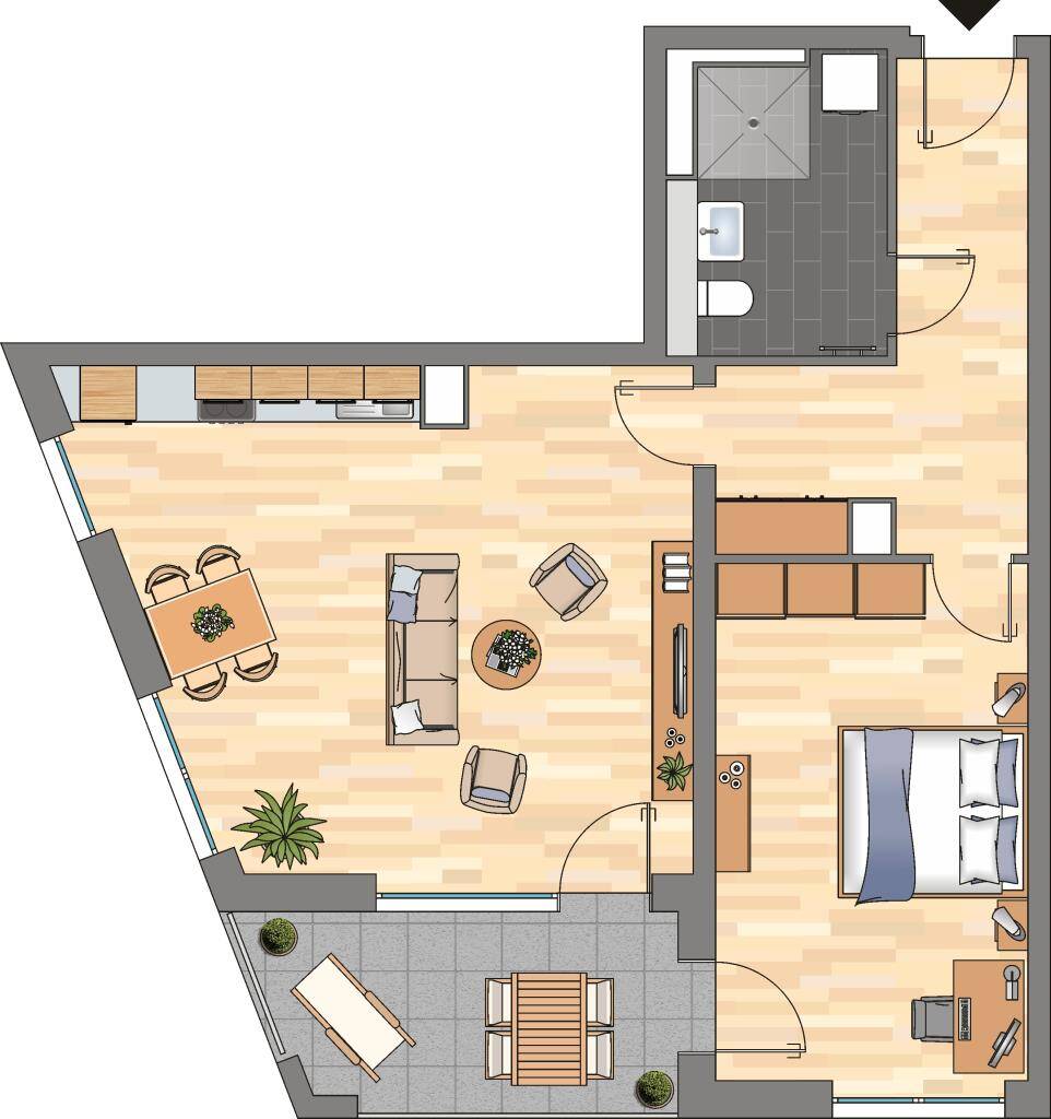 2-Zimmer-NEUBAUWOHNUNG in Essen Südviertel – Essen – Vorschaubild 9