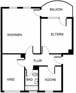Neu renovierte 3,5-Zi.-Wohnung mit Balkon – 44809 Bochum – Vorschaubild 3